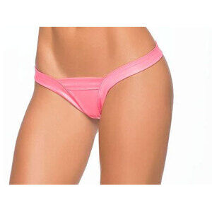 Mapale - Wet Low Back v Strap Shiny Thong - Small/medium - Wet Pink